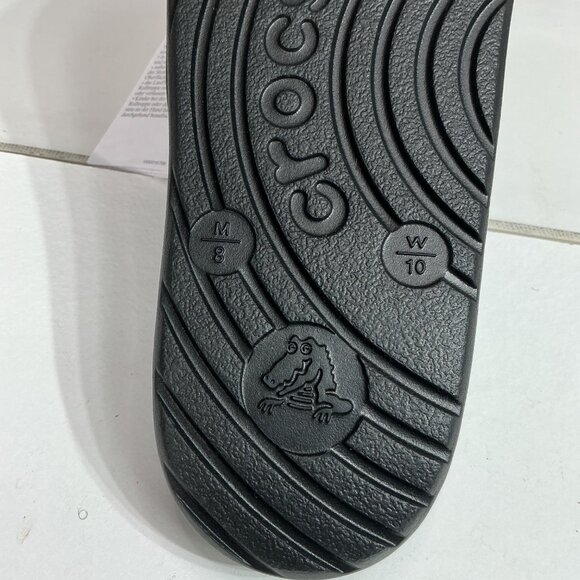 Crocs Unisex Black Slide Sandals Size W10/M8 Comfort - Picture 5 of 7